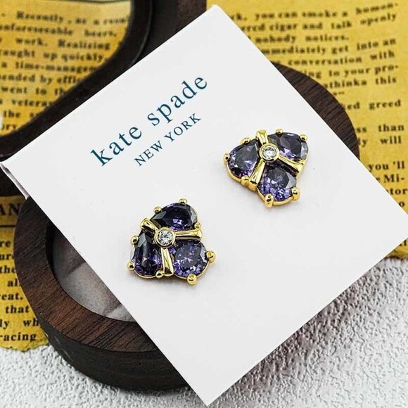 Kate Spade Amethyst Stud Earrings - Picture 3 of 5